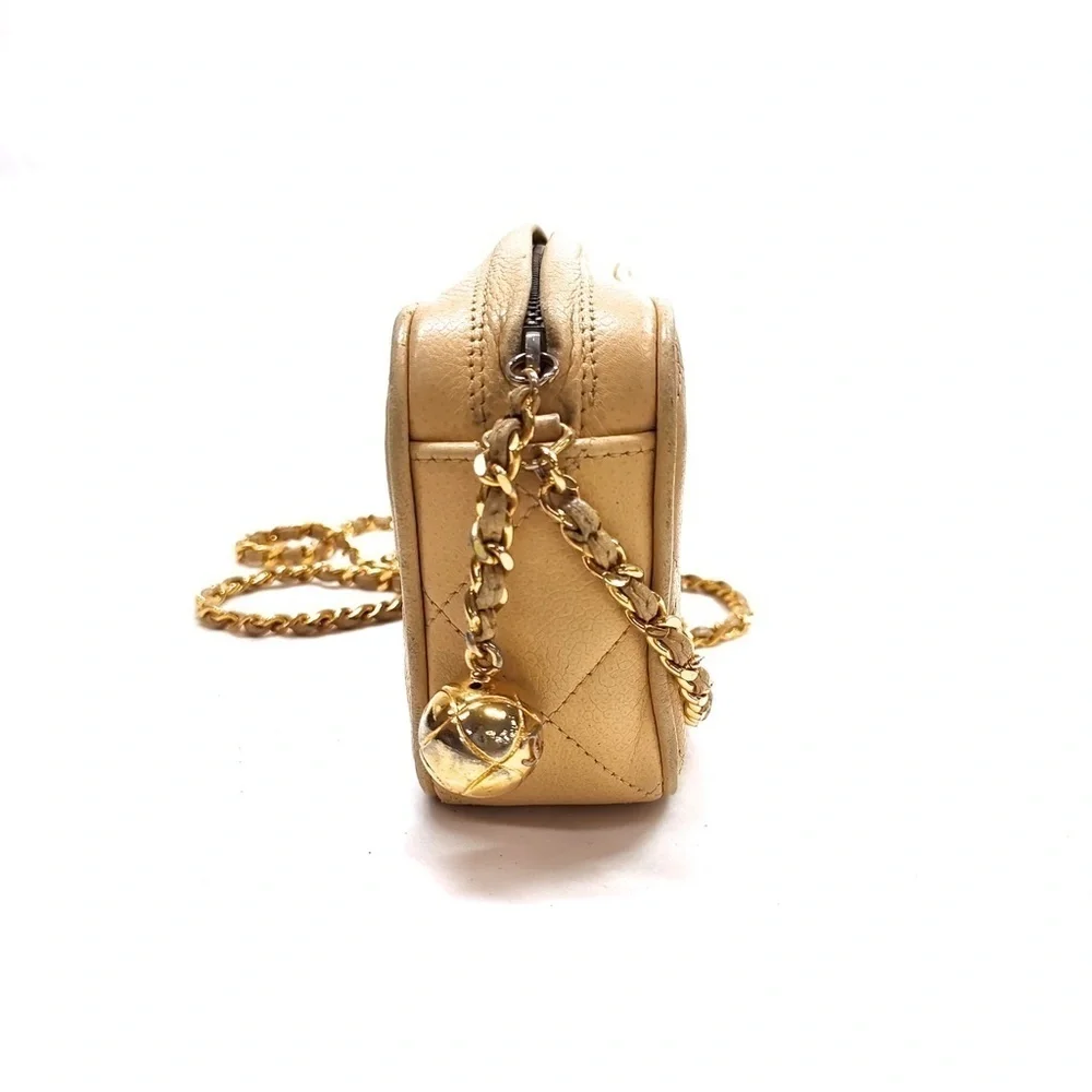 Chanel Bag Matelasse chain Cream Caviar Leather